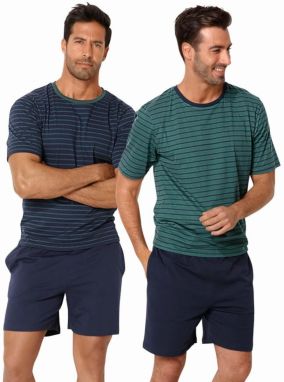LE JOGGER Krátke pyžamo  modrá / zelená