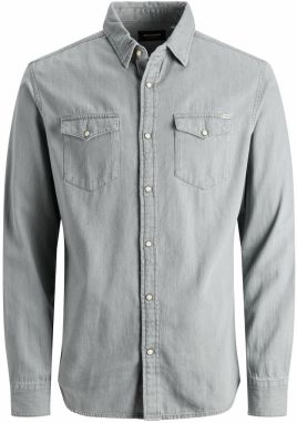 JACK & JONES Košeľa 'Sheridan'  sivý denim