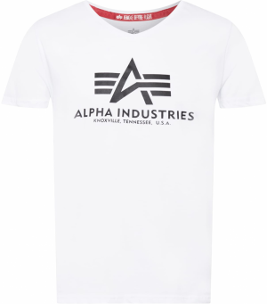 ALPHA INDUSTRIES Tričko  čierna / biela