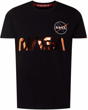 ALPHA INDUSTRIES Tričko 'NASA'  zlatá / oranžová / čierna / biela