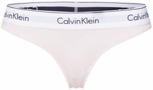 Calvin Klein Underwear Tangá 'Nymphs'  púdrová / čierna / biela