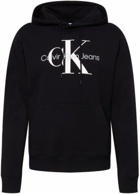 Calvin Klein Jeans Mikina  svetlosivá / čierna / biela