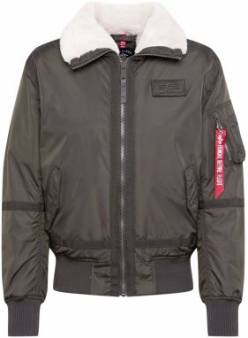 ALPHA INDUSTRIES Prechodná bunda  kaki / červená / biela ako vlna