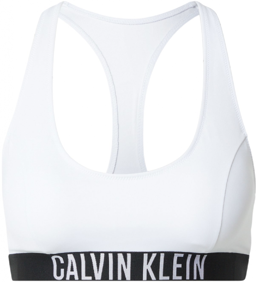 Calvin Klein Swimwear Bikinový top  čierna / biela