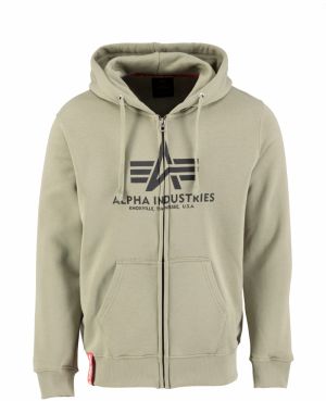 ALPHA INDUSTRIES Tepláková bunda  olivová