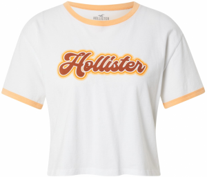 HOLLISTER Tričko  broskyňová / karmínovo červená / biela