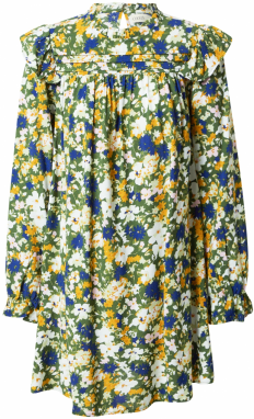 Oasis Šaty 'Frill'  kráľovská modrá / medová / kiwi / ružová / biela