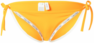 Calvin Klein Swimwear Bikinové nohavičky 'STRING SIDE TIE'  oranžová / čierna / biela