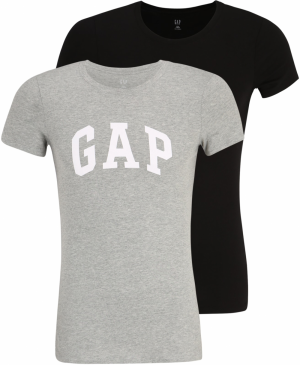 Gap Tall Tričko 'FRANCHISE'  sivá melírovaná / čierna / biela