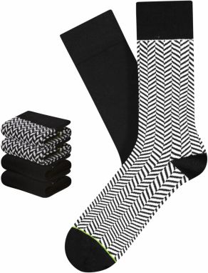 CHEERIO* Ponožky 'Herringbone Homie'  svetlozelená / čierna / biela