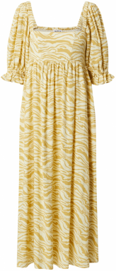 EDITED Šaty 'Patricia'  krémová / zlatá žltá