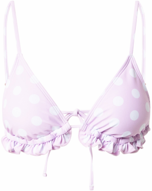 River Island Bikinový top  svetlofialová / biela