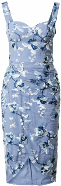 Chi Chi London Kokteilové šaty  námornícka modrá / dymovo modrá / modrosivá / svetlomodrá / biela
