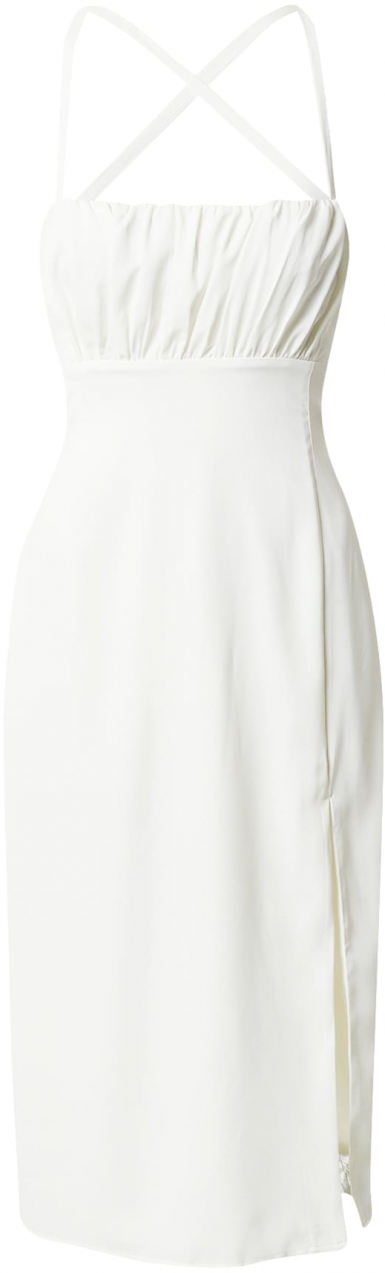 Abercrombie & Fitch Kokteilové šaty  šedobiela