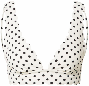 Hunkemöller Bikinový top  čierna / šedobiela