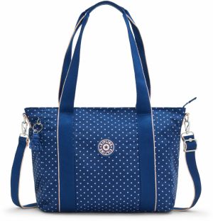 KIPLING Shopper 'Asseni'  kráľovská modrá / pastelovo ružová / biela