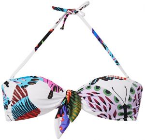 Desigual Bikinový top 'Alana II'  modrá / zelená / fialová / biela