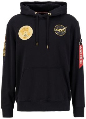 ALPHA INDUSTRIES Mikina 'Nasa Voyager'  svetlobéžová / kráľovská modrá / ohnivo červená / čierna