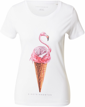 EINSTEIN & NEWTON Tričko 'Flamingo Ice'  hnedá / gaštanová / ružová / tmavoružová / biela