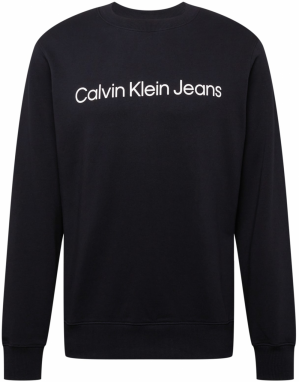 Calvin Klein Jeans Mikina  čierna / biela