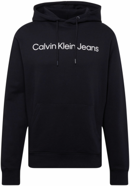 Calvin Klein Jeans Mikina  čierna / biela