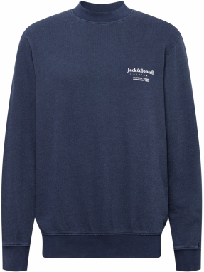 JACK & JONES Mikina 'FIREFLY'  námornícka modrá / biela