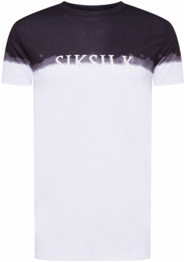 SikSilk Tričko  tmavosivá / čierna / biela