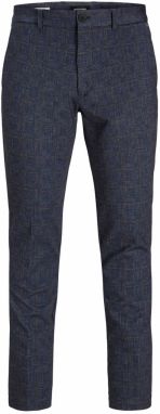 JACK & JONES Chino nohavice 'MARCO'  námornícka modrá / tmavohnedá