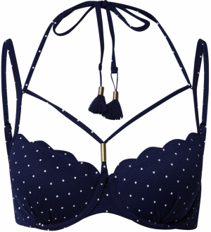 Hunkemöller Bikinový top  námornícka modrá / biela