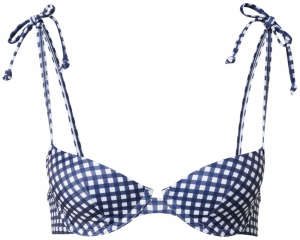 Hunkemöller Bikinový top  tmavomodrá / biela