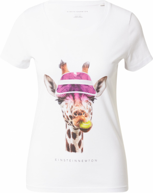 EINSTEIN & NEWTON Tričko 'Tennis Giraffe'  zmiešané farby / biela