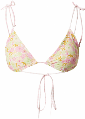 Hunkemöller Bikinový top  horčicová / ružová / pitaya / biela