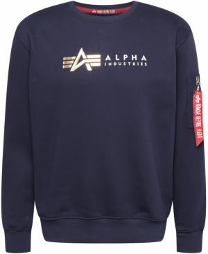 ALPHA INDUSTRIES Mikina  námornícka modrá / zlatá / červená / biela