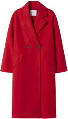 Bershka Prechodný kabát  červená