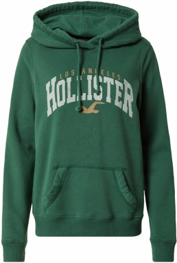 HOLLISTER Mikina  medová / trávovo zelená / biela