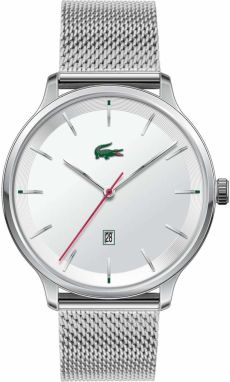 LACOSTE Analógové hodinky  zelená / červená / strieborná / biela