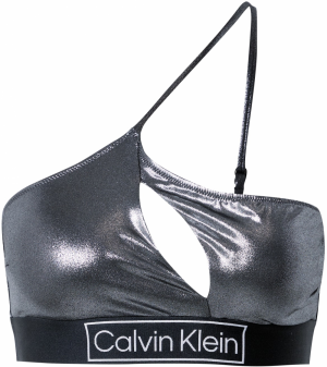 Calvin Klein Swimwear Bikinový top  čierna / biela