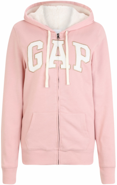 Gap Tall Tepláková bunda  pastelovo ružová / biela