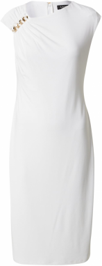 Lauren Ralph Lauren Kokteilové šaty 'FRYER'  zlatá / biela