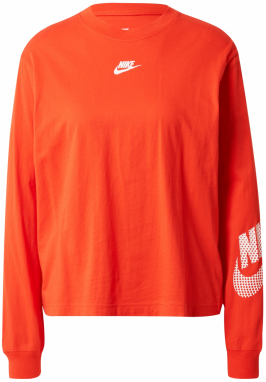 Nike Sportswear Mikina  červená / biela