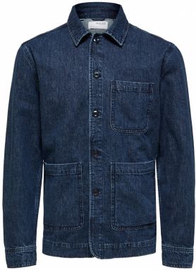 SELECTED HOMME Prechodná bunda 'Benjamin'  modrá denim