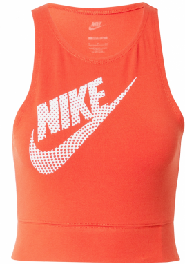 Nike Sportswear Top  oranžovo červená / biela