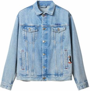 Desigual Prechodná bunda 'Chaq Noe'  modrá denim / zmiešané farby