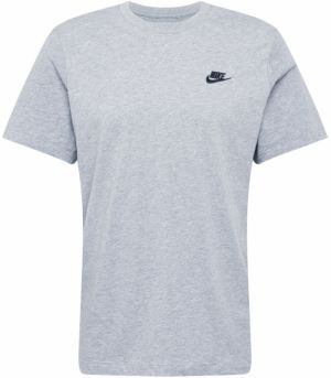 Nike Sportswear Tričko 'Club'  námornícka modrá / sivá melírovaná