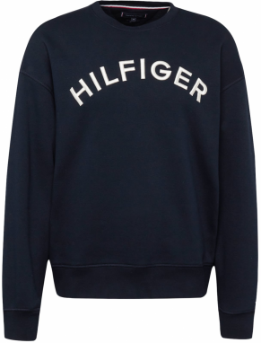 TOMMY HILFIGER Mikina  modrá / biela