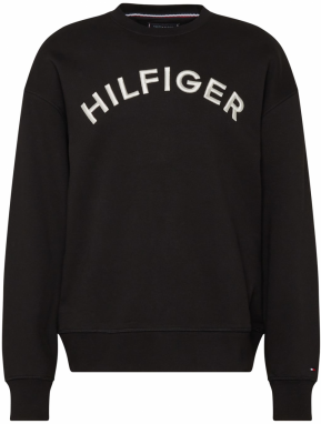 TOMMY HILFIGER Mikina  čierna / biela