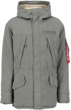 ALPHA INDUSTRIES Zimná parka 'N3B Expedition'  zelená / krvavo červená