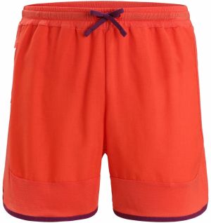 ICEBREAKER Športové nohavice 'ZoneKnit'  oranžovo červená / čierna