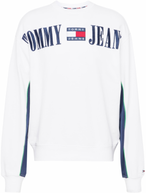 Tommy Jeans Mikina  námornícka modrá / červená / šedobiela