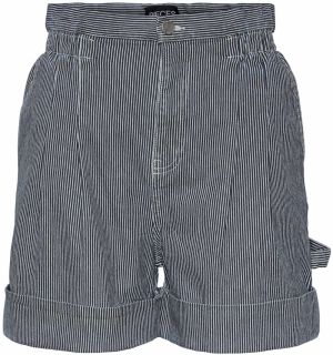 PIECES Plisované nohavice 'BILLO'  modrá denim / biela